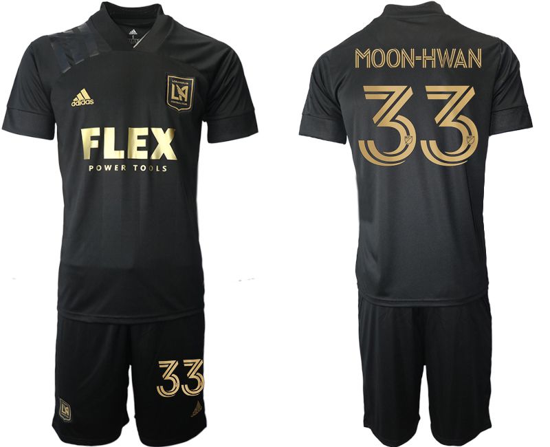 Men 2021-2022 Club Los Angeles FC home black #33 Adidas Soccer Jersey->los angeles galaxy jersey->Soccer Club Jersey